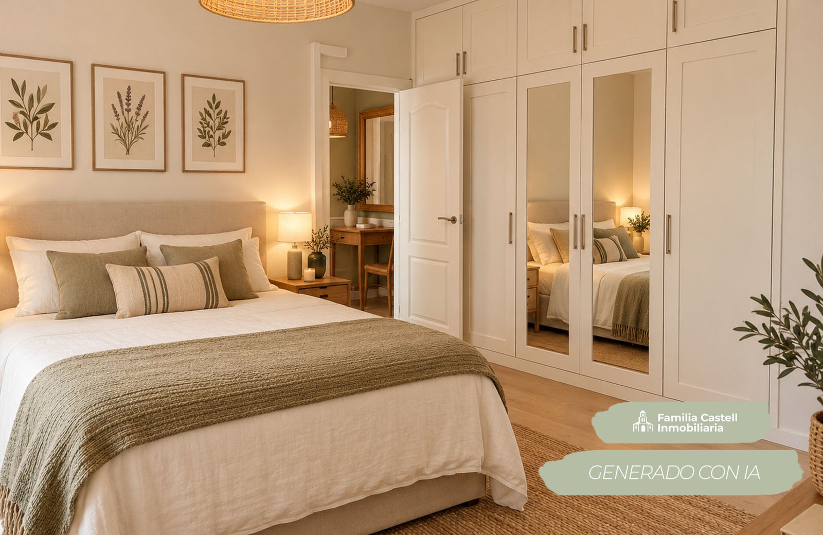 Render gran dormitorio piso Sant Cugat del Valles