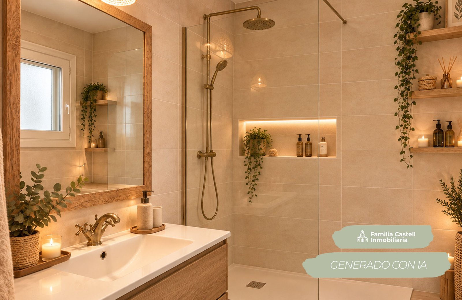 Render baño completo piso Sant Cugat del Valles