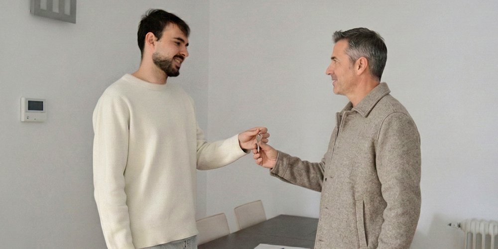 entrega de llaves familia castell inmobiliaria